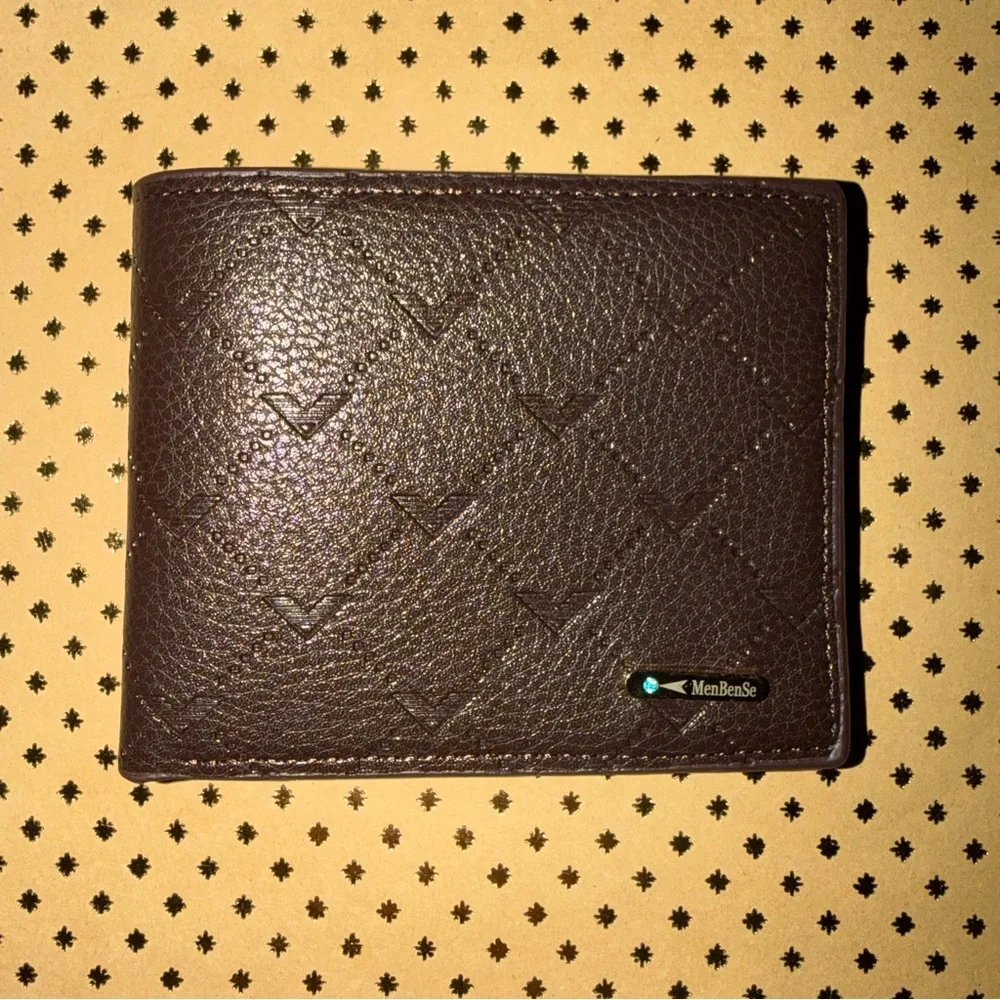 🆕 NEW Men's Brown Patterned Wallet